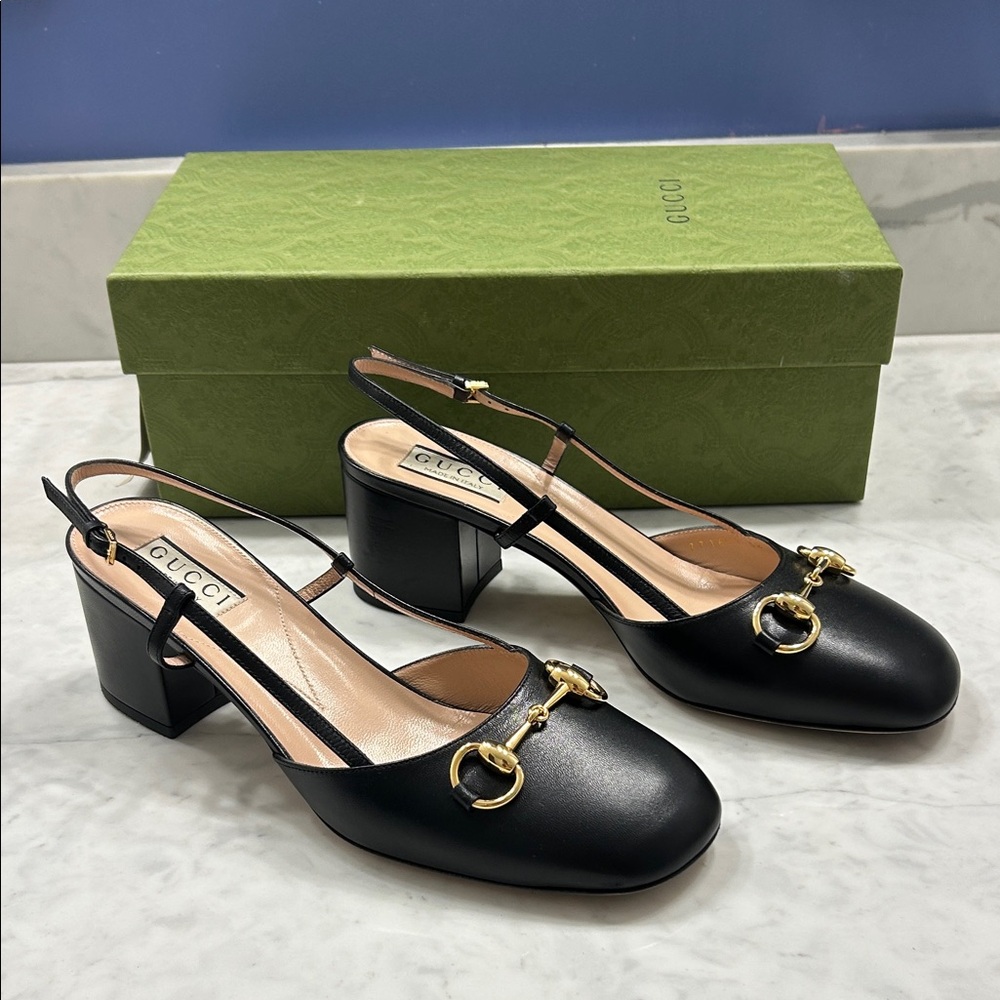 Gucci Lady Horsebit Slingbacks
